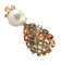 Boucles d'Oreilles en Or Rose 14K avec Saphirs, Diamants et Perles Blanches 4