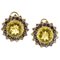 Stud Earrings in 14K Rose Gold with Diamonds Iolite and Citrine 1