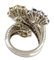 Flowers Ring aus Weißgold mit Saphiren Tansanit und Diamanten 3