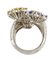 Flowers Ring in White Gold with Sapphires Tanzanite and Diamonds 4