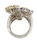 Flowers Ring in White Gold with Sapphires Tanzanite and Diamonds, Image 4