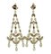 Chandelier Earrings in 14K White Gold with Diamonds and Emeralds 2
