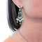 Chandelier Earrings in 14K White Gold with Diamonds and Emeralds 4
