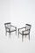 Italian Armchairs in Black Wood and White Leather, Set of 2 8