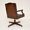 Georgian Style Leather Swivel Desk Chair, Image 11