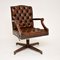 Georgian Style Leather Swivel Desk Chair, Image 1