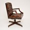 Georgian Style Leather Swivel Desk Chair 7