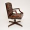 Georgian Style Leather Swivel Desk Chair, Image 7