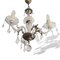 Classical 3-Branch Chandelier in Semi-Frosted Cut Crystal Glass, 1950s 2
