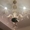 Classical 3-Branch Chandelier in Semi-Frosted Cut Crystal Glass, 1950s 3