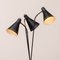 Mid-Century Swedish Triple Shade Type 2 Floor Lamp in Black from Orsjo Belysning 6