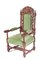 Large Victorian Carved Oak Throne Armchair, Image 1