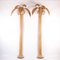 Large Rattan Palm Tree Sconces, Set of 2 1