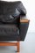 Compact Danish Sofa in Black Leather, Mid-20th Century 3