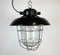 Lámpara colgante industrial esmaltada en negro de Elektrosvit, años 60, Imagen 3