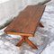 Italian Rustic Oak Cross-Legged Dining Table, 1950s, Image 5