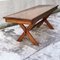 Italian Rustic Oak Cross-Legged Dining Table, 1950s 3