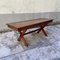 Italian Rustic Oak Cross-Legged Dining Table, 1950s 2