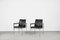 Set of Mid-Century Scandinavian Black Leather Armchair by Sigvard Bernadotte for France & Søn, 1960s 1