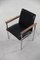 Set of Mid-Century Scandinavian Black Leather Armchair by Sigvard Bernadotte for France & Søn, 1960s 11