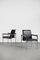 Set of Mid-Century Scandinavian Black Leather Armchair by Sigvard Bernadotte for France & Søn, 1960s 3