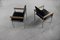 Set of Mid-Century Scandinavian Black Leather Armchair by Sigvard Bernadotte for France & Søn, 1960s 5