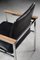 Set of Mid-Century Scandinavian Black Leather Armchair by Sigvard Bernadotte for France & Søn, 1960s 2