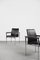 Set of Mid-Century Scandinavian Black Leather Armchair by Sigvard Bernadotte for France & Søn, 1960s 6