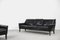 Scandinavian Mid-Century Modern Black Leather Living Room Set by Ulferts Tibro, 1960s, Set of 2 25