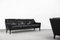 Mobilier de Salon Scandinave Mid-Century en Cuir Noir par Ulferts Tibro, 1960s, Set de 2 3