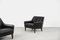 Scandinavian Mid-Century Modern Black Leather Living Room Set by Ulferts Tibro, 1960s, Set of 2 15