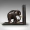 Small Victorian Anglo-Indian Ebony Elephant Bookends, 1890, Set of 2 5