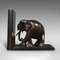 Small Victorian Anglo-Indian Ebony Elephant Bookends, 1890, Set of 2 6