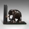 Small Victorian Anglo-Indian Ebony Elephant Bookends, 1890, Set of 2, Image 6