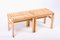 Tabourets Scandinaves en Pin Massif, 1950s, Set de 2 3