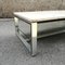 Rectangular Coffee Table in Travertine, Aluminum and Glass, France, 1970s 5