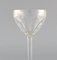 French Art Deco Wine Glasses in Clear Crystal Glass, Set of 5 4
