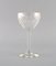 French Art Deco Wine Glasses in Clear Crystal Glass, Set of 5 2