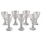 Art Deco French White Wine Glasses in Crystal Glass, Set of 7, Image 1