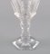 Art Deco French White Wine Glasses in Crystal Glass, Set of 7 4