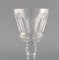 Art Deco French White Wine Glasses in Crystal Glass, Set of 7 3
