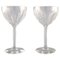 Copas de vino tinto francesas Art Déco de cristal transparente. Juego de 2, Imagen 1