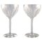 Verres à Vin Rouge Art Déco en Verre de Cristal Transparent, France, Set de 2 1