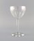 Copas de vino tinto francesas Art Déco de cristal transparente. Juego de 2, Imagen 2