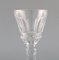 Art Deco French White Wine Glasses in Clear Crystal Glass, Set of 3 4