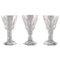 Copas de vino blancas Art Déco de cristal transparente. Juego de 3, Imagen 1