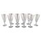 Art Deco French Champagne Flutes in Clear Crystal Glass, Set of 10 1