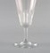 Art Deco French Champagne Flutes in Clear Crystal Glass, Set of 10, Image 3