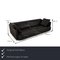 Black Leather 6300 Three-Seater Couch by Rolf Benz 2