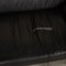 Black Leather 6300 Three-Seater Couch by Rolf Benz 4